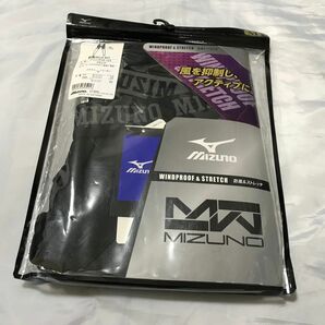 未使用　ミズノ MIZUNO タイツ　冬用インナー　スパッツ　メンズ　Mサイズ　ブラック　ウェア　防風ストレッチ