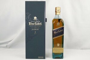 【未開栓 古酒 】JOHNNIE WALKER BLUE LABEL ジョニーウォーカー ブルーラベル（750ml 40%）ウイスキー 金キャップ 本体・箱 良品 1円☆マ