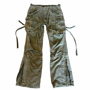 Rare00s Y2K zip studs cargo flare pants Japanese label bondage parachute ppfm halb kiminori morishita lgb Goa yasuyuki ishii 