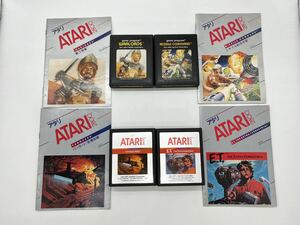 【 ATARI 2800 ゲーム カセット ミサイル総司令部 等 4点セット 】 アタリ VCS ゲームカートリッジ 戦う将軍 E.T. バンガード 先導部隊