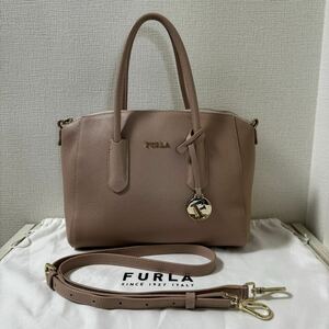 【新品同様】FURLA フルラ TESSA S テッサ S 2WAY トートバッグ　ピンク　レザー　ショルダーバッグ　ハンドバッグ