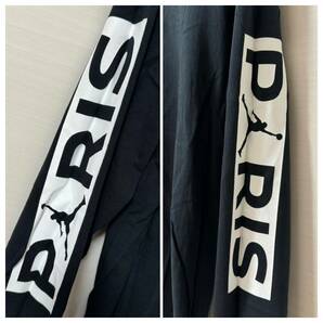 【新品同様】サイズM NIKE AIR JORDAN×PSG ロング Tシャツ ブラック 黒 ナイキ ジョーダン パリサンジェルマン PARIS SAINT GERMAINの画像3