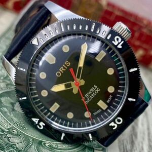 【BIGサイズ】★送料無料★ オリス ORIS メンズ腕時計 ブラック ベゼル ヴィンテージ アンティーク