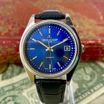 【動作良好】★送料無料★ ジャガールクルト JAEGER LECOULTRE メンズ腕時計 ブルー 自動巻き ヴィンテージ アンティーク_画像1