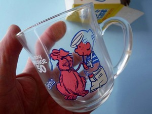 Suntory50ORANGE可愛いデザイン販促ものキャラクターわんぱくデニスDennisTheMenace飲料1979の版権有り看板ジョッキで す。