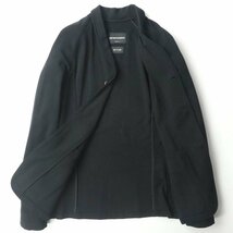 美品 イタリア製 ジョルジオ アルマーニ EMPORIO ARMANI MR A LINE ショールラペル ストレッチジャケット 黒 46 JP:M【参考価格￥69,300-】_画像3