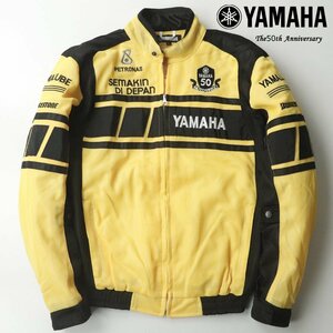 【50周年記念モデル！】極美品 YAMAHA ヤマハ 春夏 ライナー付き モーターサイクルジャケット イエロー L 裏メッシュ バイクウェア