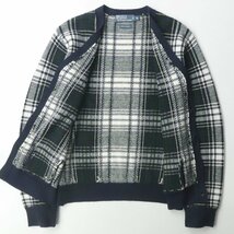 極美品 Polo by Ralph Lauren ラルフローレン チェック柄 高級カシミヤ100％ Vネック ニットカーディガン M【相場価格￥110,000-】_画像3