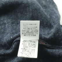 美品 Papas パパス 春物 麻 リネン100％ Vネック ニットベスト ネイビー 紺 46/S ゴルフウェア メンズ セーター【相場価格￥46,200-】_画像10