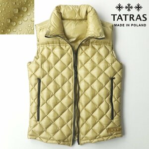 美品 ポーランド製 TATRAS タトラス 撥水ナイロン リバーシブル ダウンベスト キャメル 01 JP:S キルティング【相場価格￥55,000-】