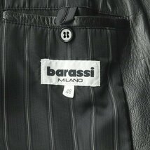 美品 barassi MILANO バラシ・ミラノ 羊革 イントレチャート レザージャケット 黒 ブラック 48 JP:L シャツ【相場価格￥110,000-】_画像5