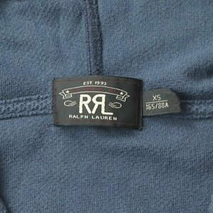 美品 RRL DOUBLE RL ダブルアールエル ラルフローレン ムラ加工 コットン ハニカムニット パーカ チャコール プルオーバー XS JP:Sの画像4