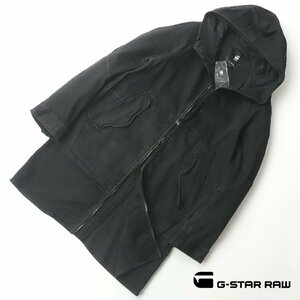 新品タグ付き G-STAR RAW ジースターロウ STRETT HDD PARKA ミリタリーディテールフードコート ブラック 黒 L【相場価格￥35,200-】