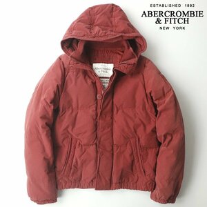 【定番人気！】 美品 ABERCROMBIE＆FITCH アバクロ KEMPSHALL JACKET ケンペシャール ダウンジャケット レッド 赤 S パーカ メンズ-