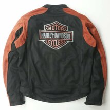 美品 HARLEY-DAVIDSON ハーレーダビッドソン 春夏 メッシュ モーターサイクルジャケット ブラック 黒 L ブルゾン ライダース レーシング_画像4