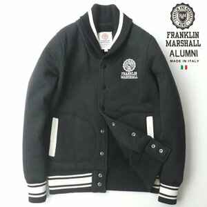 美品 イタリア製 FRANKLIN MARSHALL フランクリンマーシャル VARSITY バーシティジャケット 黒 ブラック S 裏ボア ブルゾン