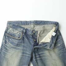 美品 日本製 HYSTERIC GLAMOUR ヒステリックグラマー 赤耳 スタッズ BR加工 デニムパンツ M セルビッチ ジーンズ【相場価格￥50,600-】-_画像2