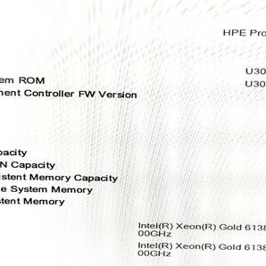 HP ProLiant DL380 Gen10 2x/intel Xeon Gold 6138 @2.00GHz ×2/メモリ256GB/サーバーの画像6