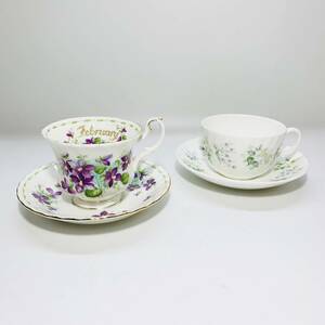 ROYAL ALBERT ロイヤルアルバート MINTON ミントン カップ＆ソーサー ２客セット 花 フラワー 洋食器