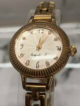 【1円スタート】【電池交換済】agnes b.アニエスベー　ピンクゴールド　腕時計　レディースサイズ　1N01-0RR0_画像2
