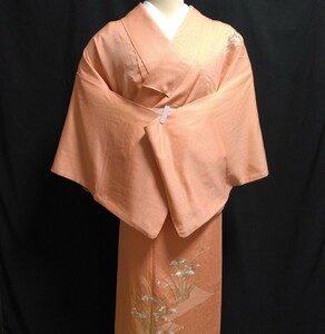  натуральный шелк tsukesage в дальнейшем. сезон . устрица tsubata вышивка красивый ... исключительный длинное нижнее кимоно есть прекрасный товар 