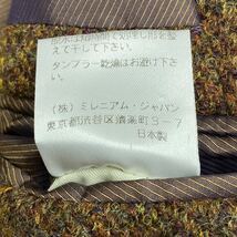 【美品】Harris Tweed ハリスツイード TRANS CONTINENTS テーラードジャケット 裏地玉虫色 『希少カラー』3B ブラウン チェック メンズ 2 M_画像10