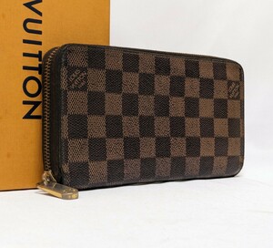 【美品】 LOUIS VUITTON ルイヴィトン ダミエ ジッピーウォレット 長財布