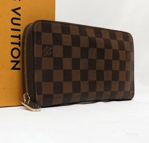 【美品】 LOUIS VUITTON　ルイヴィトン　 ダミエ　エベヌ　長財布　ジッピーウォレット　オーガナイザー