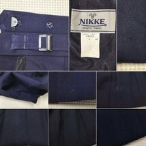 O540/(中古)広島・兵庫方面 女子制服3点 /校名不明/M/L/W64/丈65/セーラー/スカート/スカーフ/白3本/冬服/紺/学生服/中学校/高校/女子学生_画像9