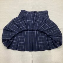 I491/Y(中古)山形県 荒砥高校 女子制服2点 /指定品/M/W69/丈53/長袖ブラウス/冬スカート/YACHT/青/チェック柄/ベルトスカート/学生服_画像7