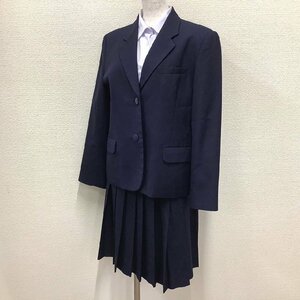 I494/Y(中古)山形県 山形東高校 女子制服3点 /旧制服/指定品/13/165/W70～72/丈59/ブレザー/冬スカート/ブラウス/Jujiya/冬服/紺/学生服