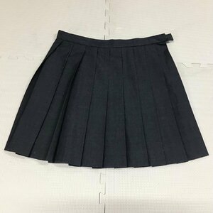 O572/(中古)四国方面 女子制服1点 /校名不明/W75/丈54/車ヒダ18本/夏スカート/夏用/夏服/濃グレー/中学校/高校/女子学生/制服/学生服