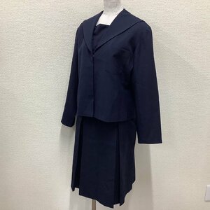 I501/Y(中古)山形県 白鷹町立 東中学校 女子制服2点 /希少/指定品/12/W68～70/統合/廃校/2015/セーラー/スカート/紺/冬服/女子学生/学生服