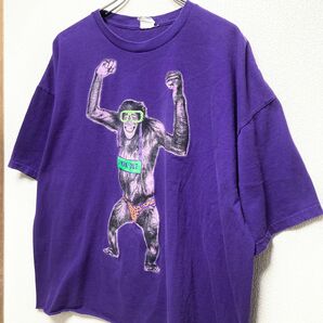 【ナイスカラー】US古着 10s ゴリラ グラフィックTシャツ