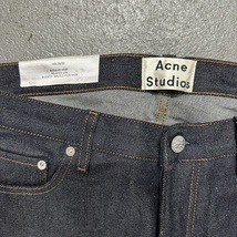 新品　Acne Studios (アクネ ストゥディオズ) Van Rw デニムパンツ　ジーンズ　リジットデニム　サイズ34　インディゴ　_画像2