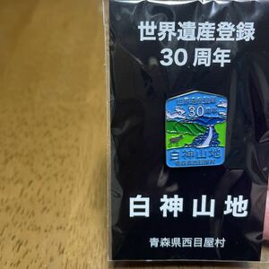 白神山地　登山バッジ　山バッジ　世界遺産登録30年