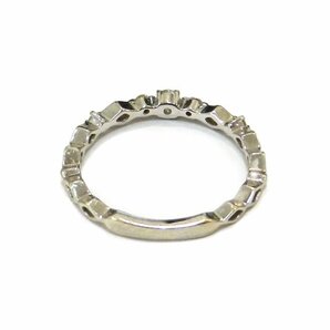 ヨンドシー(4℃) K10 アクアマリン ダイヤモンド 指輪 0.8g 3号 ホワイトゴールド 10金 ピンキーリング アクセサリー ジュエリー 送料880円の画像5