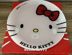 【新品】大皿 ハローキティ ガラスパーティプレート 食器 プレート Hello Kitty サンリオ ローソン 非売品 誕生日 ひな祭り クリスマスに