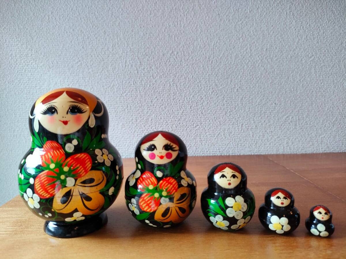 [MTP128] Objets d'intérieur nordiques Matryoshka Khokhloma, Articles faits à la main, intérieur, marchandises diverses, ornement, objet