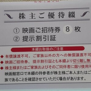 東京テアトル 株主優待券 8枚 男性名義 有効期間2024年2月1日～2024年7月31日の画像1