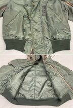 50's ビンテージ 黒タグ 米軍 実物 オリジナル U.S.AIR FORCE N-2B フライトジャケット ROLEN SPORTSWEAR MIL-J-6278B サイズS [l-0904]_画像6