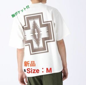 ■新品■PENDLETON ペンドルトン ポケット付Tシャツ 半袖Tシャツ オフホワイト M