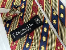 699円～ Christian Dior ネクタイ ストライプ マルチカラー レッド ネイビー イエロー ブラウン_画像5