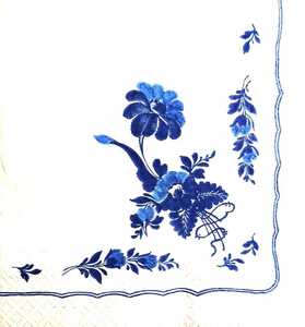 [ prompt decision ] paper napkin loose sale 1 sheets from lunch size [ROYAL COPENHAGEN] blue. flower 