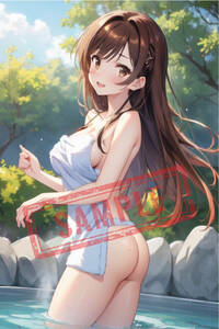 C294 water . thousand crane she,... does high resolution high quality A4 size art poster sexy same person ..fechi high resolution illustration art poster 