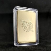 2枚セット 18kgp ゴールド 中国銀行コインプレート 新品 インゴット 龍 辰年 縁起物 38g 上質 質感 高品質 高級感 光沢☆ 大人気 格安_画像8