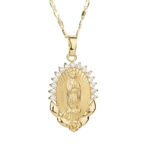 新品 18ｋgpゴールド ダイヤモンドcz マリアコインネックレス 11g 45cm メンズレディース 上質 質感 高品質 大人気 Maria coin necklaceの画像6