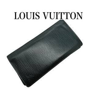 ルイヴィトン ポルトフォイユ ブラザ 二つ折り長財布 エピ ノワール マットブラック 黒 M60622 LOUIS VUITTON お買い得