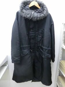 mo/576117/2403/サイト S'yte WATER-REPELLENT NYLON TWILL FUR BIG MODS COAT UV-C50-603/ブラック/サイズ3