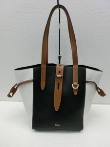 of/277761/2401/フルラ トートバッグ ネット FURLA BZT0FUA HSC000 0576S/ベージュ×ブラック/中古品